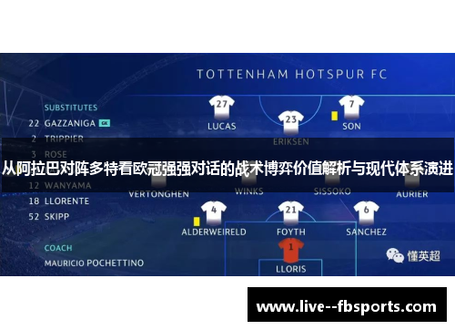 从阿拉巴对阵多特看欧冠强强对话的战术博弈价值解析与现代体系演进
